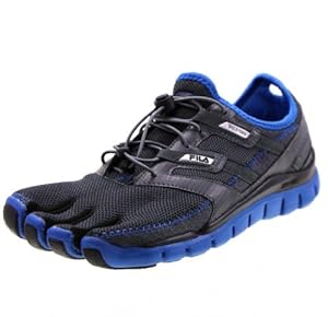 Fila Men's Skele Toes Lite Barefoot Running Shoe, Castlerock / Black / Campanul Blue, US 11