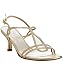 Stuart Weitzman gold kid leather 'Esteem' sandals