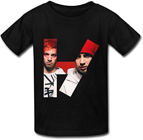 HANJ Twenty One Pilots Logo T Shirt For Big Boys' Girls' Black M