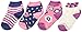 Stride Rite Girls' Little 4pk Black & White Floral Qtrs