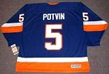 DENIS POTVIN New York Islanders 1983 CCM Vintage Throwback Away Hockey Jersey, 2XL
