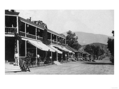 Exterior View of a Hotel - Fouts' Springs, CA Premium Poster Print, 24x18