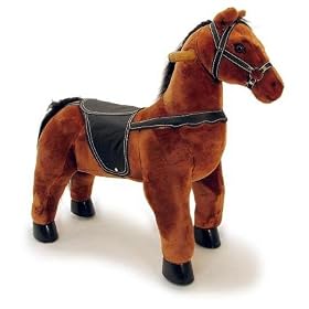 World Safari Plush BRN ROLLING RIDE ON HORSE 26 IN STOCK by WORLD SAFARI