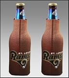 (2) NFL ST LOUIS RAMS FOOTBALL BOTTLE KOOZIES