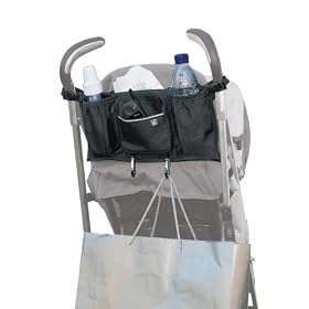 JL Childress Bottles 'N Bags Stroller Organizer, Black