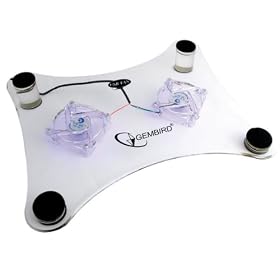 Gembird Stand with 2 Built-in Fans for Notebooks