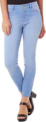Blue Spice Juniors High Waist Ankle Jeans 5 Light wash denim blue