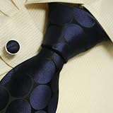 Blue polka dots neck ties for men black gift for best man formalwear neckties cufflinks set A1106 41gVLg DTiL. SL160 Blue polka dots neck ties for men black gift for best man formalwear neckties cufflinks set A1106