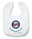 MLB Minnesota Twins White Snap Bib with Team Logo