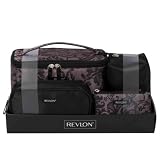 Revlon Black Lace 4 Pieces Train Case Set