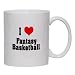 I Love/Heart Fantasy Basketball Mug for Coffee / Hot Beverage 11 oz. PINK
