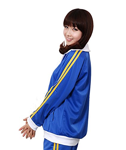 F&C Vocaloid Gakupo Russian Matryoshka Jacket Hoodie Coat Cosplay Costune (Medium, Blue)