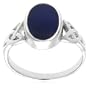 Sterling Silver Celtic Design Lapis Ring