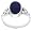 Sterling Silver Celtic Design Lapis Ring, Size 5
