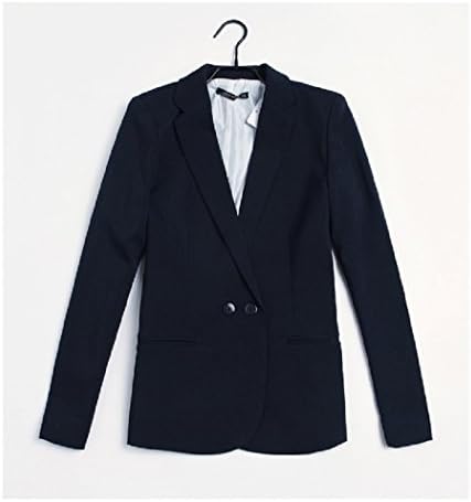 Spring Autumn Fashion Long Sleeve Solid Blazers Black Size M