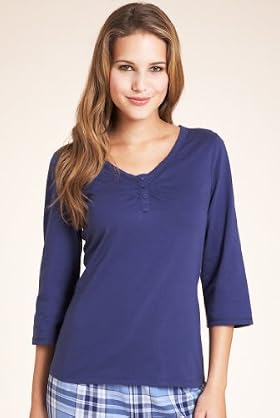 Pure Cotton 3-4 Sleeve Pyjama Top