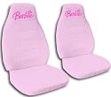 1997 Jeep Wrangler TJ seat covers. One front set of seat covers. Sweet pink Barbie Jeep seat covers.
