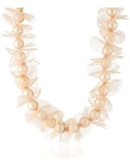 Ranjana Khan "Tea Party" Pearl and Petal Tulle Necklace