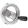 2 Spoked Polished Aluminum Dished Hand Wheel with Handle, 4" Diameter, 1/2" Hole Diameter, (Pack of 1)