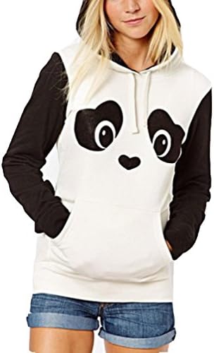 Women Lovely Panda Animal Ears Hoody Hoodies Pullover Tracksuit Top Sweatshirt