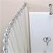 5' Curved Shower Curtain Rod in Polished Stainless Steel by Shower Solutions Image
