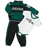 adidas Boston Celtics Infant (sizes 12-24 Months) Full Zip Warmup Jacket and Pants Set with Onsie