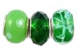 Pandora Style Three (3) Piece Charm Bead Set (Z38) - Murano Style Glass and Faceted Glass (Fits Troll too) ~ Greens