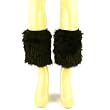 Winter Faux Fur Fuzzy Dance Ski Leg Warmer Short Boot Shoe Covers Elastic Black