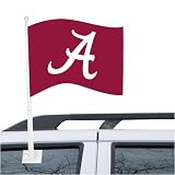 Alabama Crimson Tide Crimson Car Flag