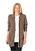 Woman Within Plus Size Marled Zip-Front Cable Knit Cardigan