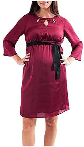 Women's Labor of Love Maternity Keyhole Jewel Tone Dress (Small)