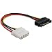Adapter Power S-ATA 15Pin Stecker auf 4Pin Molex Buchse, 12cm, Delock� [60115]