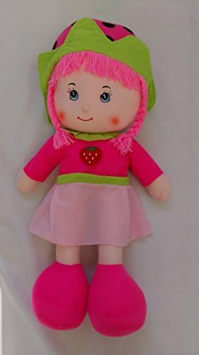 Adorable Bright Lollypop Pink Ladybug 30" tall, fabric, raggy doll *****FREE SHIPPING*****