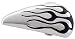 Chrome / Black Enamel Motorcycle Gas Tank Belt Buckle
