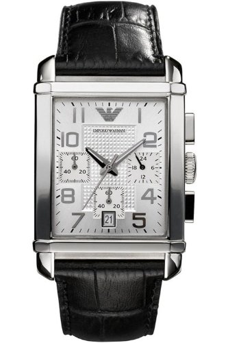 Emporio Armani Men's AR0333 Classic Silver Chronograph Dial Watch