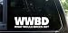 WWBD - what would Brees do - funny die cut decal New Orleans Saints