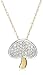 14k Yellow Gold Diamond Mushroom Pendant (1/8 cttw, G-H Color, I1 Clarity), 18
