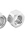 uxcell Metric M12x1.75mm Stainless Steel Finished Hex Nut Silver Tone 10pcs