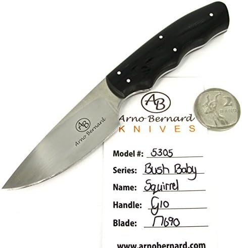 Arno Bernard Knives Squirrel Knife Fixed Blade Knife G-10 Handles 5405