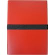 Red with Black Elastic Cavallini Moderno Elastic Bound Leather Journal
