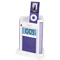 iHome Spacesaver Alarm Clock for iPod - Purple (iH4U)