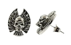 Stainless Steel Skull Design Earrings