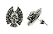 Stainless Steel Skull Design Earrings