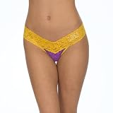 NCAA Hanky Panky LSU Tigers Ladies Low Rise Thong Underwear - Purple/Gold