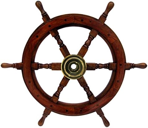 Life Size Wooden Shipwheel