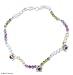 Jewelry : Amethyst and peridot anklet, 'Purple Crocus' 0.4" W 11.8" L