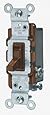 Leviton 1453-2 15 Amp, 120 Volt, Toggle Framed 3-Way AC Quiet Switch, Residential Grade, Grounding, Quickwire Push-In & Side Wired, Brown