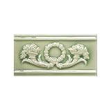 Adex USA Hampton Listello Renaissance 3 x 6 Green Ceramic Tile & Stone
