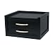 2-Drawer Charging Station with Handles - Black