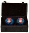 Good Unique Fun Birthday Gift Idea - 1.5" Chinese Cloisonne Health Balls w/ Shou Symbol